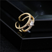 Bulk Jewelry Wholesale gold copper hollow love rings JDC-RS-ag127 Wholesale factory from China YIWU China