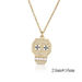 Bulk Jewelry Wholesale gold copper hollow skull Necklaces JDC-NE-ag032 Wholesale factory from China YIWU China