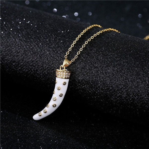 Bulk Jewelry Wholesale gold copper horn Necklaces JDC-NE-ag008 Wholesale factory from China YIWU China