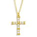 Bulk Jewelry Wholesale gold copper inlaid zircon cross Necklaces JDC-NE-AS271 Wholesale factory from China YIWU China