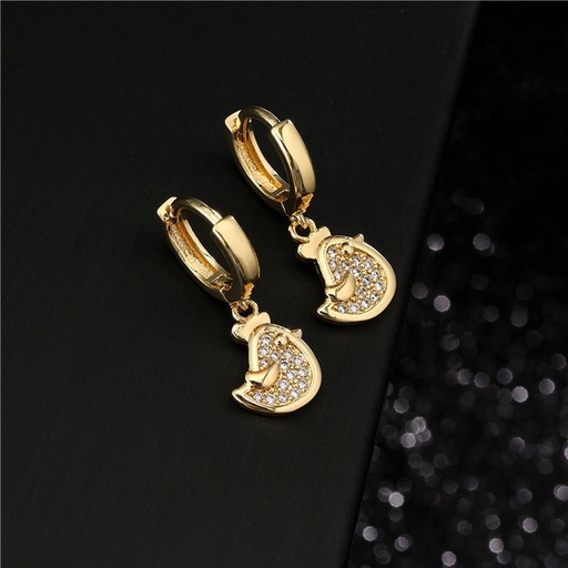 Bulk Jewelry Wholesale gold copper inlaid zirconium stone chicken mother Earrings JDC-ES-ag015 Wholesale factory from China YIWU China