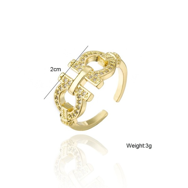 Bulk Jewelry Wholesale gold copper irregular geometric Rings JDC-RS-ag077 Wholesale factory from China YIWU China