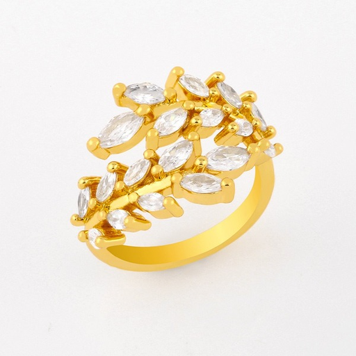 Bulk Jewelry Wholesale gold copper leaf opening Rings JDC-RS-AS141 Wholesale factory from China YIWU China