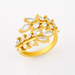 Bulk Jewelry Wholesale gold copper leaf opening Rings JDC-RS-AS141 Wholesale factory from China YIWU China
