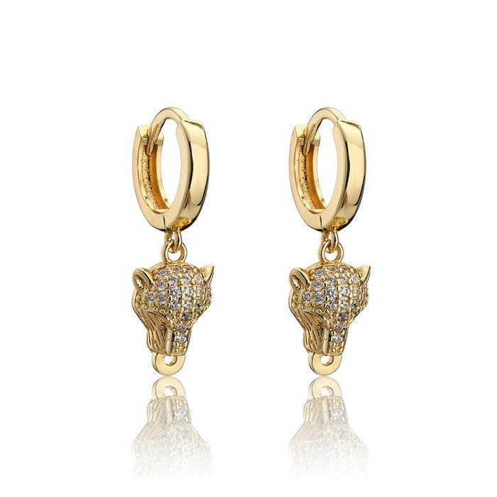 Wholesale gold copper leopard Earrings JDC-ES-ag014 Earrings JoyasDeChina 40947 Wholesale Jewelry JoyasDeChina Joyas De China