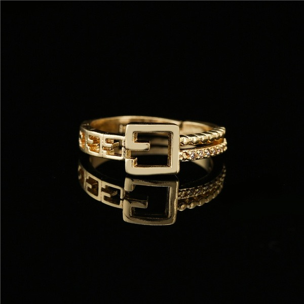 Bulk Jewelry Wholesale gold copper letter G Rings JDC-RS-ag110 Wholesale factory from China YIWU China