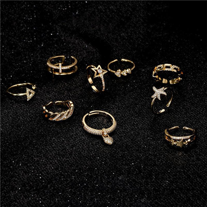 Bulk Jewelry Wholesale gold copper lightning Rings JDC-RS-ag047 Wholesale factory from China YIWU China