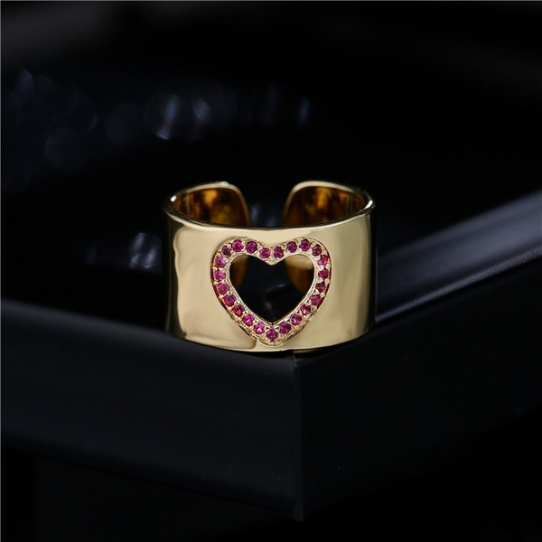 Bulk Jewelry Wholesale gold copper lip love zircon rings JDC-RS-ag139 Wholesale factory from China YIWU China