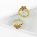 Bulk Jewelry Wholesale gold copper love and five pointed star Rings JDC-RS-AS133 Wholesale factory from China YIWU China