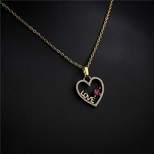 Bulk Jewelry Wholesale gold copper love Necklaces JDC-NE-ag019 Wholesale factory from China YIWU China