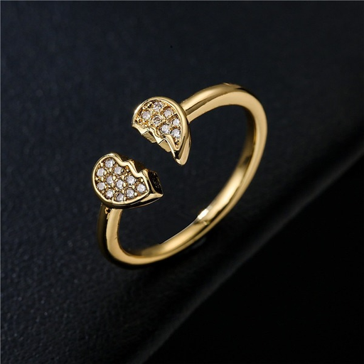 Bulk Jewelry Wholesale gold copper love open Rings JDC-RS-ag038 Wholesale factory from China YIWU China
