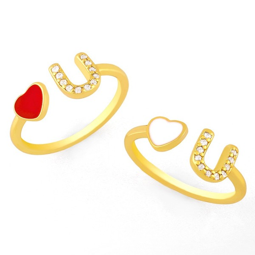Bulk Jewelry Wholesale gold copper love peach heart rings JDC-RS-AS241 Wholesale factory from China YIWU China
