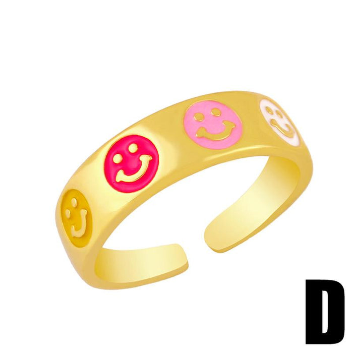 Bulk Jewelry Wholesale gold copper lovely flower love rings JDC-RS-AS243 Wholesale factory from China YIWU China