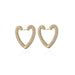 Wholesale gold copper micro-colored love earrings JDC-ES-ag113 Earrings JoyasDeChina White zirconium Wholesale Jewelry JoyasDeChina Joyas De China