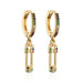 Wholesale gold copper micro-colored zircon paper clip earrings JDC-ES-ag066 Earrings JoyasDeChina 40840 Wholesale Jewelry JoyasDeChina Joyas De China