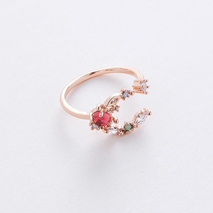 Bulk Jewelry Wholesale gold copper micro crystal zircon ring JDC-RS-RXMS001 Wholesale factory from China YIWU China