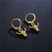 Wholesale gold copper micro-encrusted zircon cow head earrings JDC-ES-ag053 Earrings JoyasDeChina 40881 Wholesale Jewelry JoyasDeChina Joyas De China