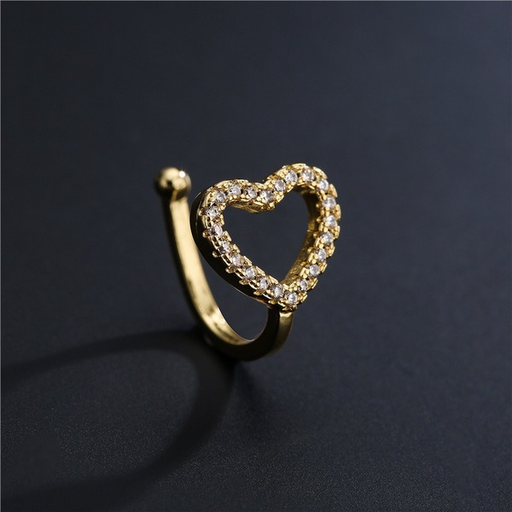 Bulk Jewelry Wholesale gold copper micro-encrusted zircon hollow love earrings JDC-ES-ag052 Wholesale factory from China YIWU China