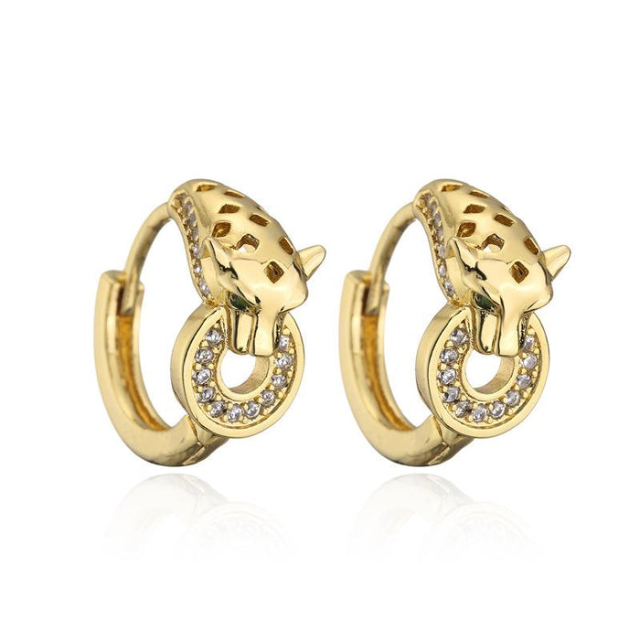 Wholesale gold copper micro-encrusted zircon leopard earrings JDC-ES-ag039 Earrings JoyasDeChina 40894 Wholesale Jewelry JoyasDeChina Joyas De China