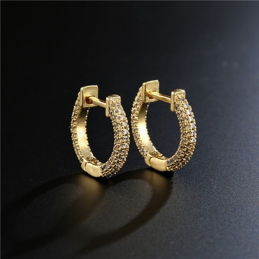 Bulk Jewelry Wholesale gold copper micro inlaid AAA Zircon Earrings JDC-ES-ag112 Wholesale factory from China YIWU China