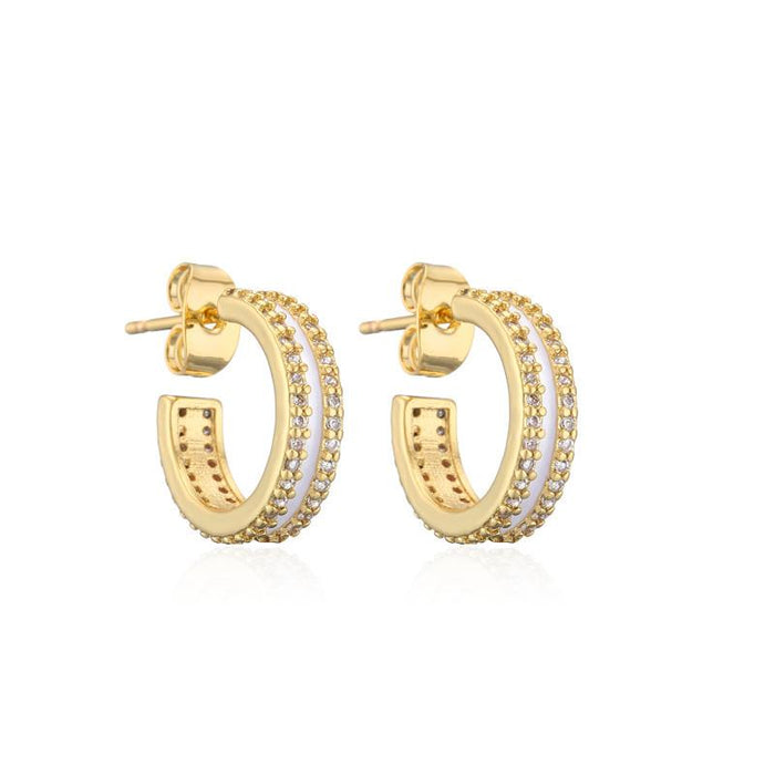 Wholesale gold copper micro-inlaid colorful drop earrings JDC-ES-ag085 Earrings JoyasDeChina 40736 Wholesale Jewelry JoyasDeChina Joyas De China