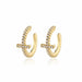 Wholesale gold copper micro inlaid Cross Earrings JDC-ES-ag096 Earrings JoyasDeChina White zirconium Wholesale Jewelry JoyasDeChina Joyas De China