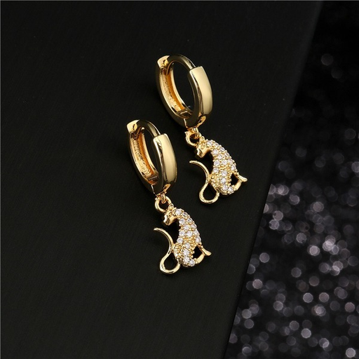 Bulk Jewelry Wholesale gold copper micro inlaid zircon animal Earrings JDC-ES-ag001 Wholesale factory from China YIWU China