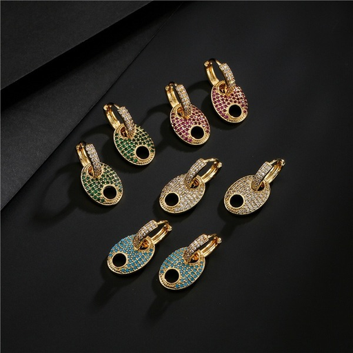 Bulk Jewelry Wholesale gold copper micro inlaid Zircon Earrings JDC-ES-ag023 Wholesale factory from China YIWU China