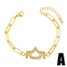 Bulk Jewelry Wholesale gold copper micro inlaid zircon moon Bracelet JDC-BT-AS26 Wholesale factory from China YIWU China