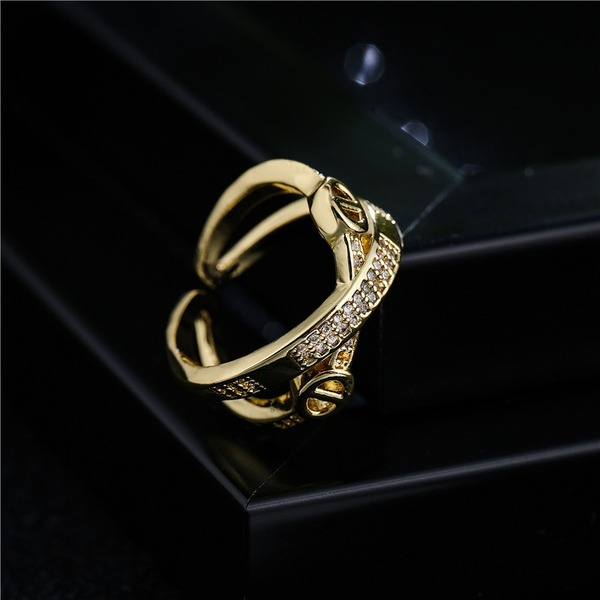 Bulk Jewelry Wholesale gold copper micro inlaid zircon rings JDC-RS-ag126 Wholesale factory from China YIWU China