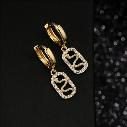 Bulk Jewelry Wholesale gold copper micro inlaid zircon Snake Earrings JDC-ES-ag007 Wholesale factory from China YIWU China