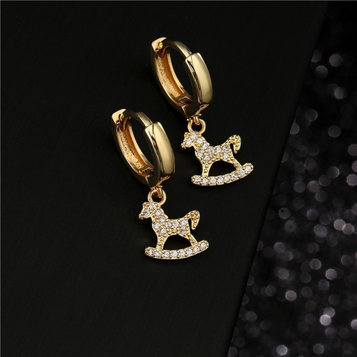 Bulk Jewelry Wholesale gold copper micro inlaid zircon Trojan earrings JDC-ES-ag008 Wholesale factory from China YIWU China