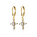 Wholesale gold copper micro-set AAA zircon cross cross earrings JDC-ES-ag078 Earrings JoyasDeChina 40789 Wholesale Jewelry JoyasDeChina Joyas De China