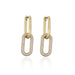 Wholesale gold copper micro-set color zircon double-ring buckle earrings JDC-ES-ag107 Earrings JoyasDeChina 40634 Wholesale Jewelry JoyasDeChina Joyas De China