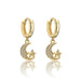 Wholesale gold copper micro-set zircon star moon earrings JDC-ES-ag021 Earrings JoyasDeChina 40940 Wholesale Jewelry JoyasDeChina Joyas De China
