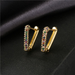 Bulk Jewelry Wholesale gold copper micro-trimmed triangle earrings JDC-ES-ag054 Wholesale factory from China YIWU China