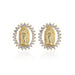 Wholesale gold copper micro zircon Virgin Mary Earrings JDC-ES-ag042 Earrings JoyasDeChina 40882 Wholesale Jewelry JoyasDeChina Joyas De China