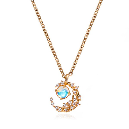 Bulk Jewelry Wholesale gold copper moonstone pendant necklace JDC-NE-D651 Wholesale factory from China YIWU China