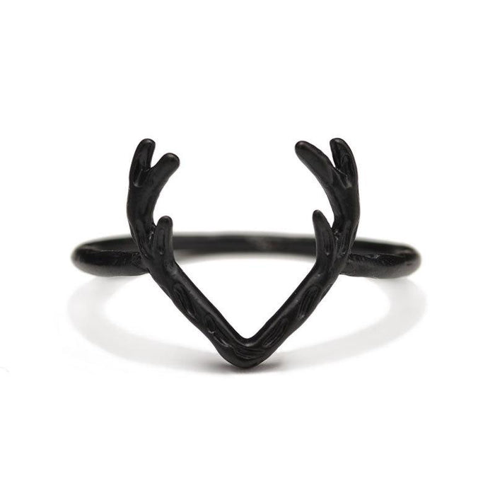 Bulk Jewelry Wholesale gold copper moose antlers ring JDC-RS-D031 Wholesale factory from China YIWU China