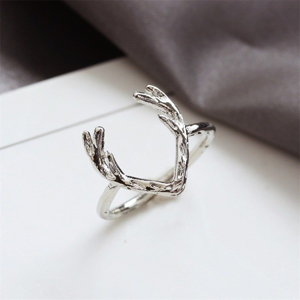 Bulk Jewelry Wholesale gold copper moose antlers ring JDC-RS-D031 Wholesale factory from China YIWU China