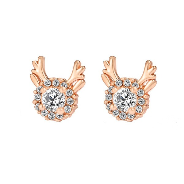 Bulk Jewelry Wholesale gold copper moose earrings JDC-ES-D435 Wholesale factory from China YIWU China