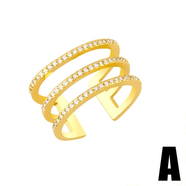 Bulk Jewelry Wholesale gold copper multilayer ring JDC-RS-AS026 Wholesale factory from China YIWU China