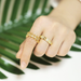 Bulk Jewelry Wholesale gold copper nail Rings JDC-RS-AS079 Wholesale factory from China YIWU China