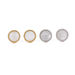 Wholesale Gold Copper Natural Shell Round Bead Lace Stud Earrings JDC-ES-YWLY026 Earrings 丽轶 Wholesale Jewelry JoyasDeChina Joyas De China