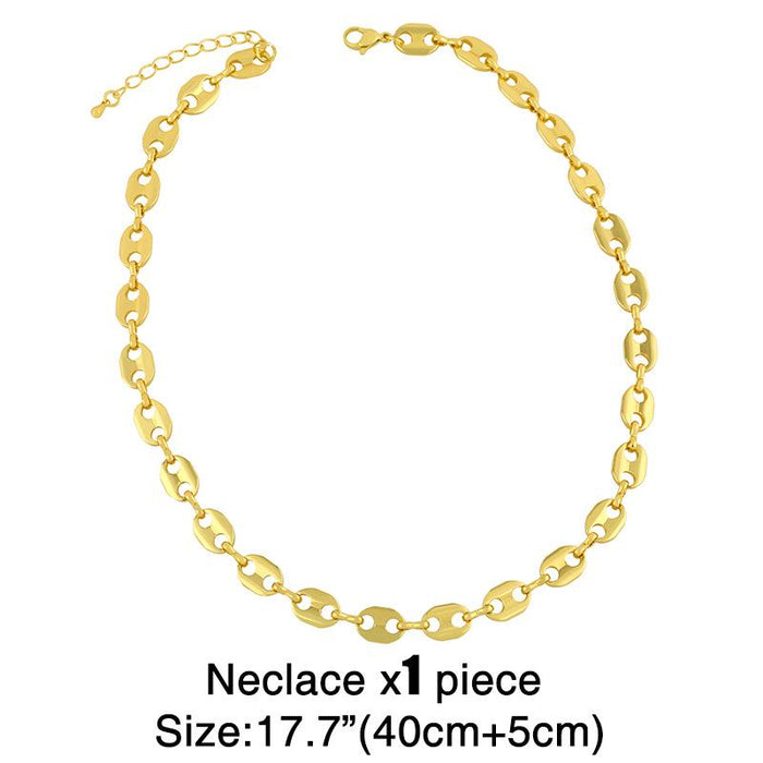 Bulk Jewelry Wholesale gold copper Necklaces JDC-NE-AS202 Wholesale factory from China YIWU China