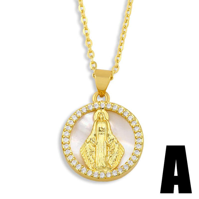 Bulk Jewelry Wholesale gold copper Necklaces of Notre Dame JDC-NE-AS236 Wholesale factory from China YIWU China