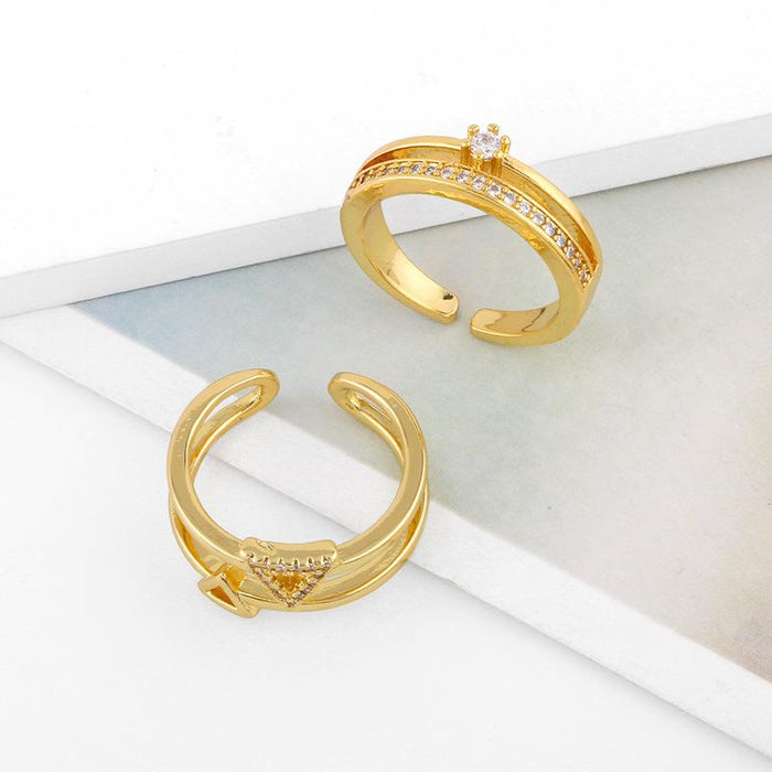 Bulk Jewelry Wholesale gold copper opening Rings JDC-RS-AS083 Wholesale factory from China YIWU China