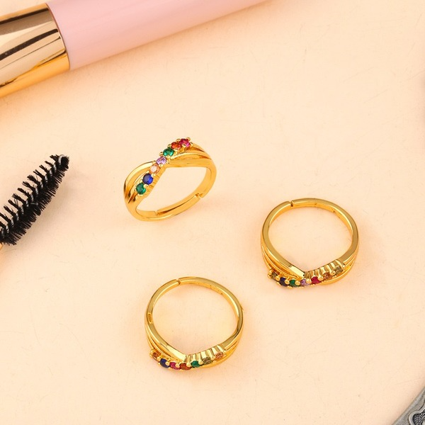 Bulk Jewelry Wholesale gold copper opening Rings JDC-RS-AS155 Wholesale factory from China YIWU China