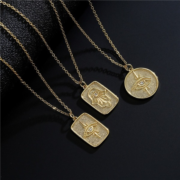Bulk Jewelry Wholesale gold copper palm zircon necklaces JDC-NE-ag047 Wholesale factory from China YIWU China