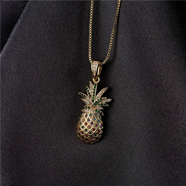 Bulk Jewelry Wholesale gold copper pineapple Necklaces JDC-NE-ag021 Wholesale factory from China YIWU China